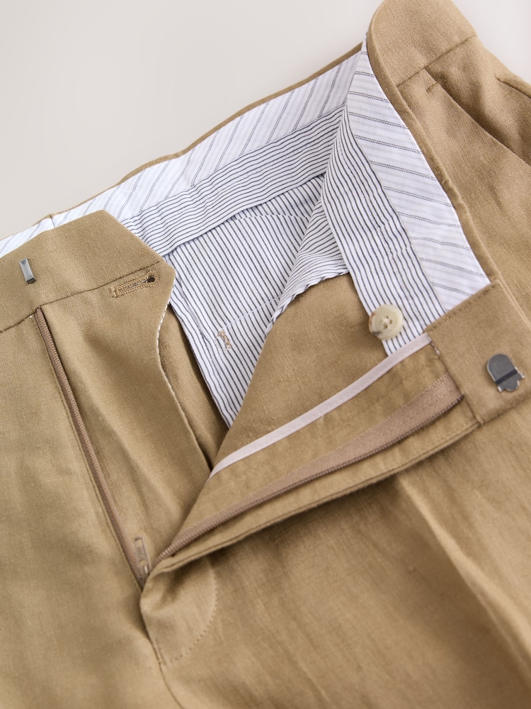Pedra - Calças de linho Slim Fit 100% - Imagem 9 de 9