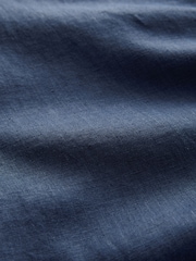 Blue Slim Fit 100% Linen Suit Trousers - Image 13 of 13