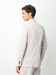neutre - Veste de costume slim en seersucker rayée - Image 5 de 5