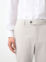 neutre - Pantalon de costume slim en seersucker rayé - Image 2 of 6