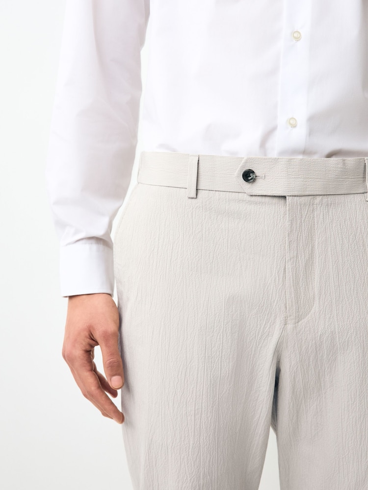 neutre - Pantalon de costume slim en seersucker rayé - Image 2 of 6