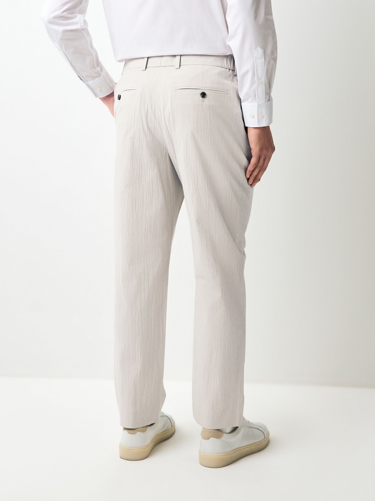 neutre - Pantalon de costume slim en seersucker rayé - Image 5 of 6