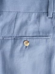 Azul claro - Calças de linho Slim Fit 100% - Imagem 7 de 7