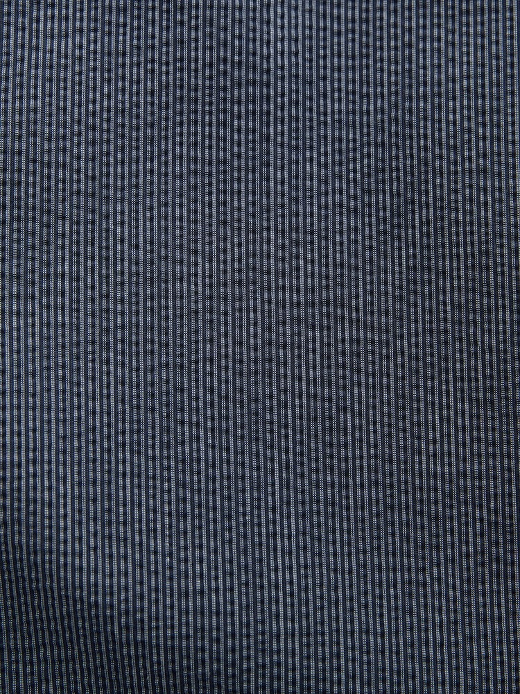 Marineblauw - Slim Fit Striped Seersucker Suit Trousers - Image 13 of 13