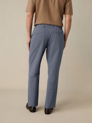 Marineblauw - Slim Fit Striped Seersucker Suit Trousers - Image 3 of 13