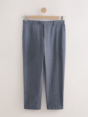 Marineblauw - Slim Fit Striped Seersucker Suit Trousers - Image 6 of 13