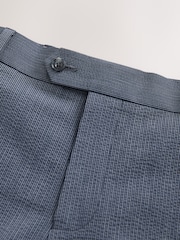Marineblauw - Slim Fit Striped Seersucker Suit Trousers - Image 8 of 13