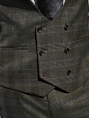 Green Trimmed Check Suit Waistcoat - Image 5 of 9