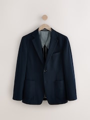 أزرق داكن - Slim Fit Seersucker Texture Suit Jacket - صورة 6 من 10