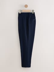 Темно-синий - Slim Fit Seersucker Texture Suit Trousers - Image 7 of 10