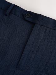 Темно-синий - Slim Fit Seersucker Texture Suit Trousers - Image 8 of 10