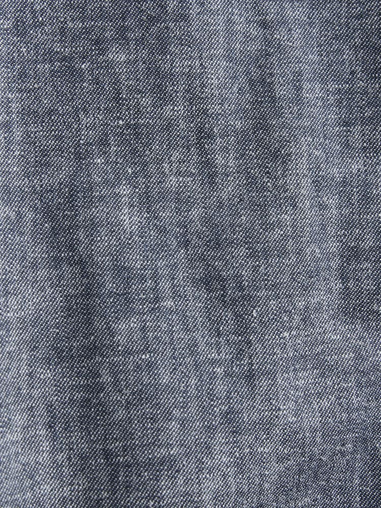 Blue Slim Fit Linen Blend Suit Trousers - Image 11 of 11