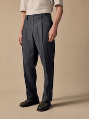 Azul - Relaxed Fit Denim Suit Trousers - Imagen 1 de 6