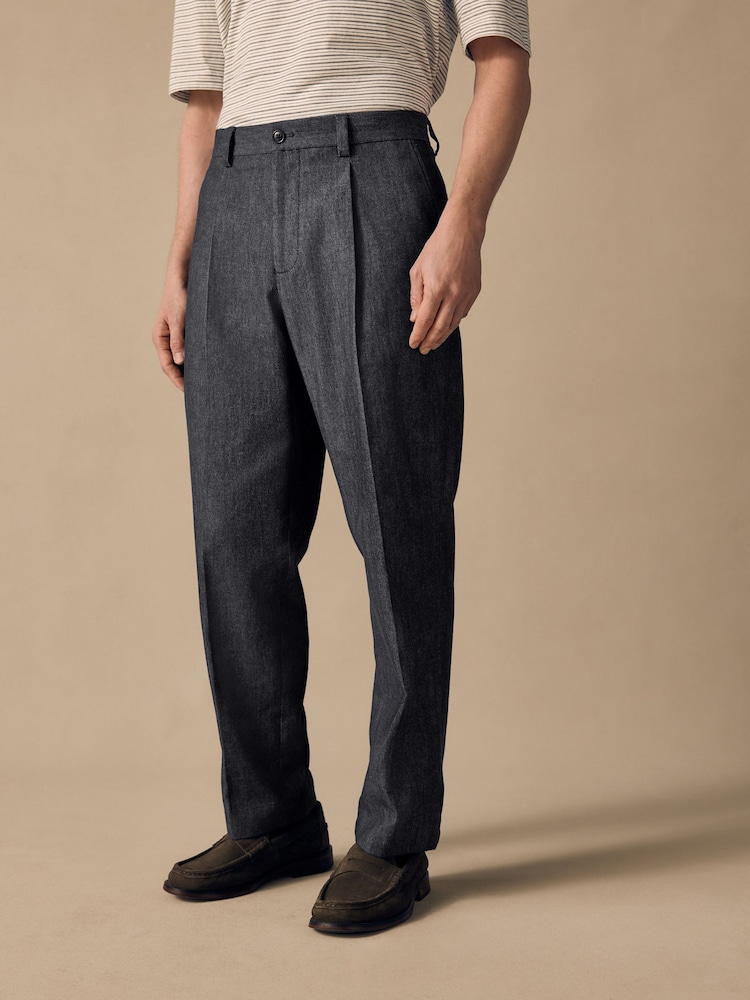 Azul - Relaxed Fit Denim Suit Trousers - Image 1 of 6