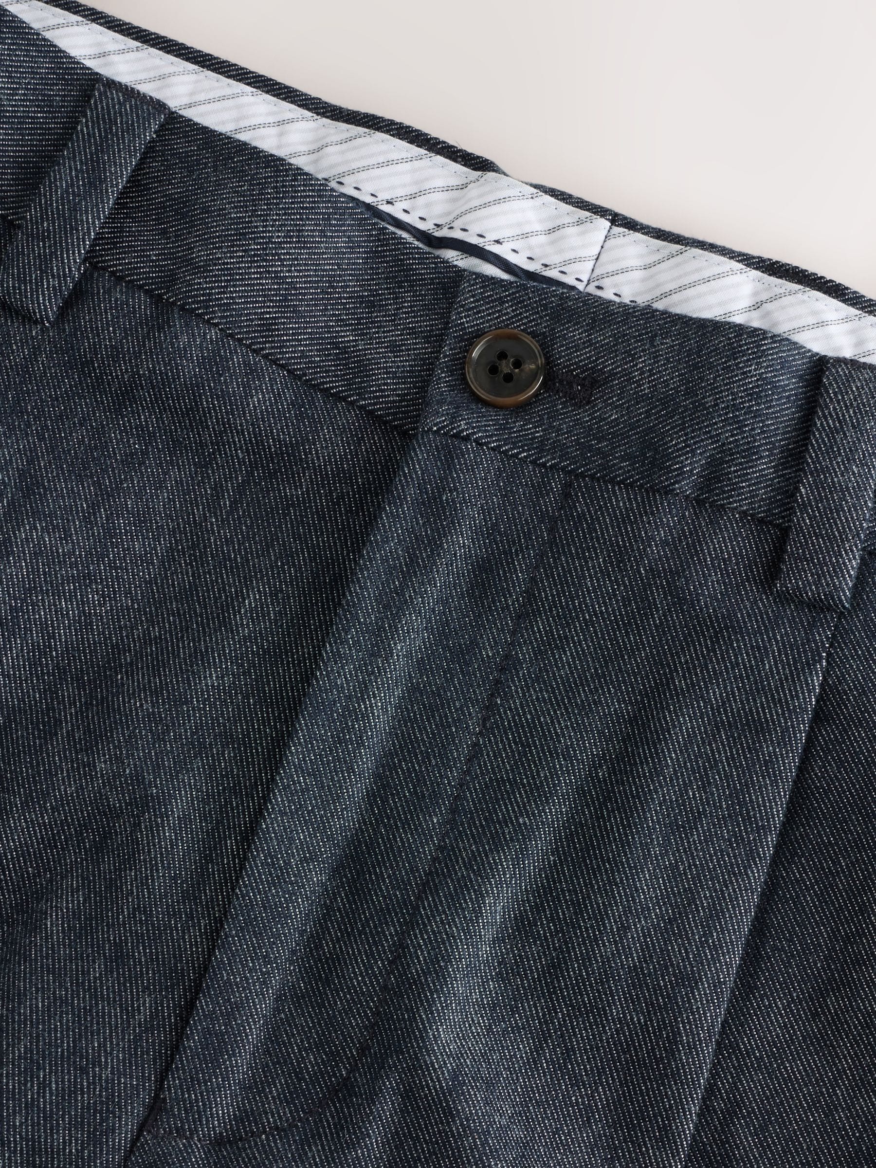 Buy Blue Relaxed Fit Denim Suit Trousers from Next USA