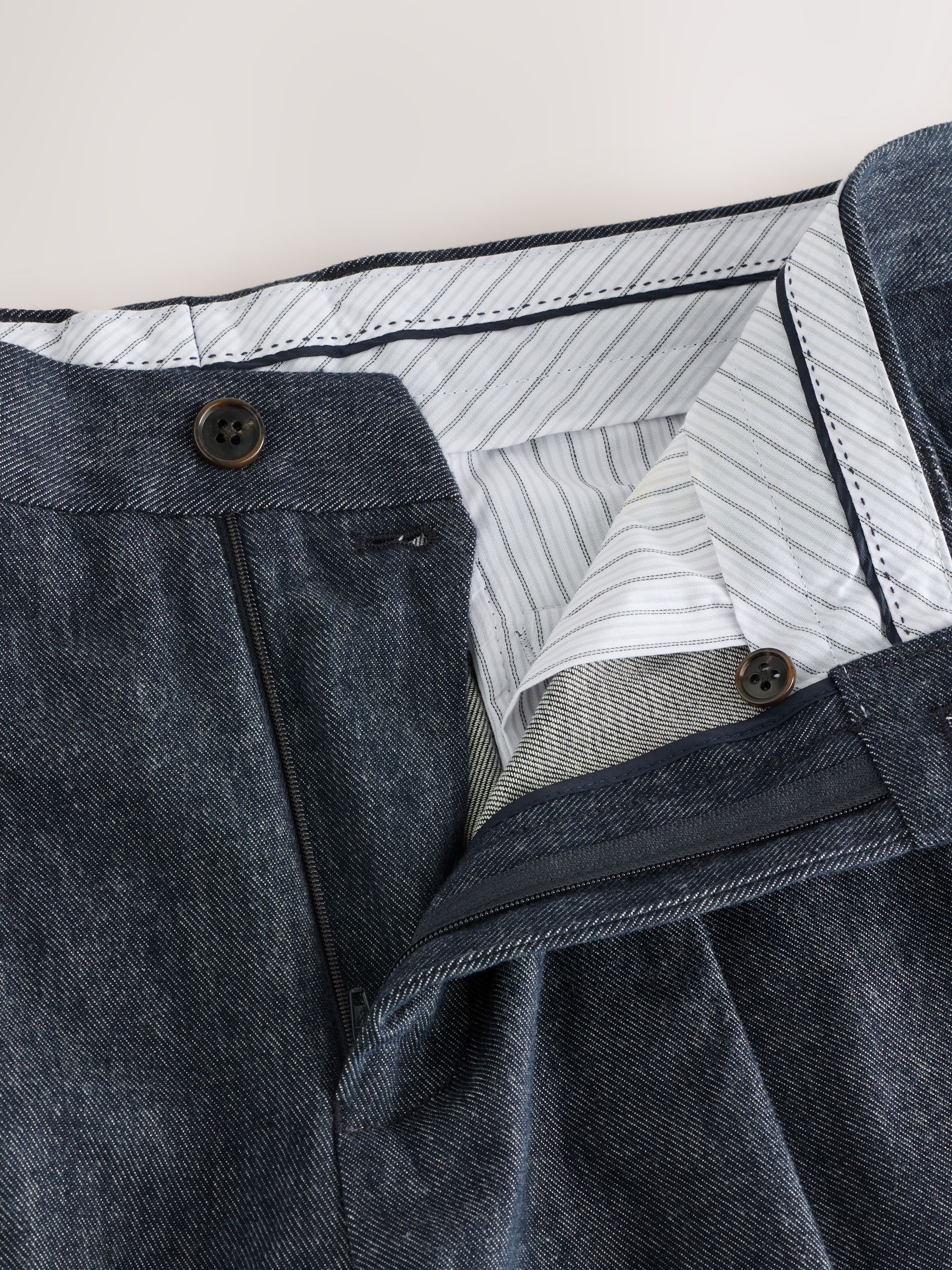 Buy Blue Relaxed Fit Denim Suit Trousers from Next USA