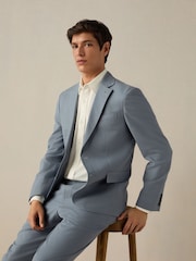 Blue Slim Fit TENCEL™ Suit Jacket - Image 1 of 10
