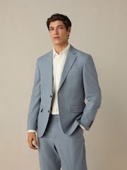 Blue Slim Fit TENCEL™ Suit Jacket - Image 4 of 10