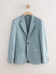 Blue Slim Fit TENCEL™ Suit Jacket - Image 6 of 10