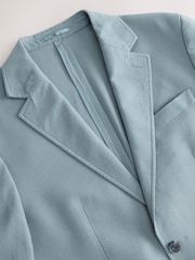 Blue Slim Fit TENCEL™ Suit Jacket - Image 7 of 10