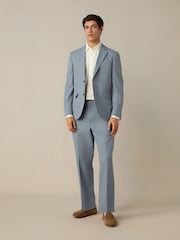 Blue Slim Fit TENCEL™ Suit Trousers - Image 2 of 11