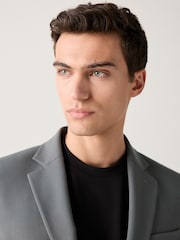 Grey Slim Fit Motionflex Stretch Suit Jacket - Image 2 of 9