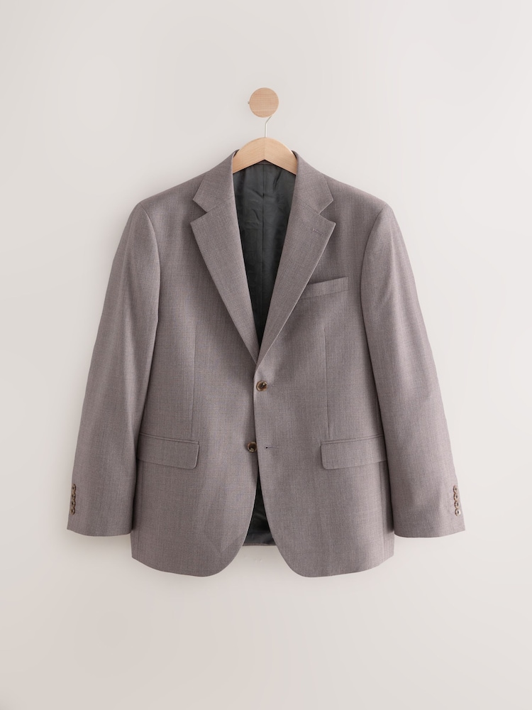 Rose - Veste de costume texturée classique Coupe classique - Image 6 of 10