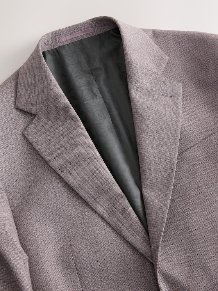 Rose - Veste de costume texturée classique Coupe classique - Image 7 of 10