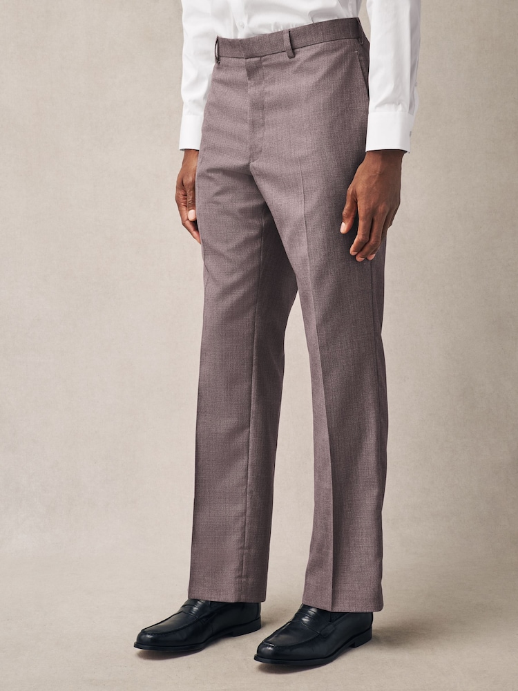 Rose - Pantalon de costume texturé coupe classique - Image 1 de 10