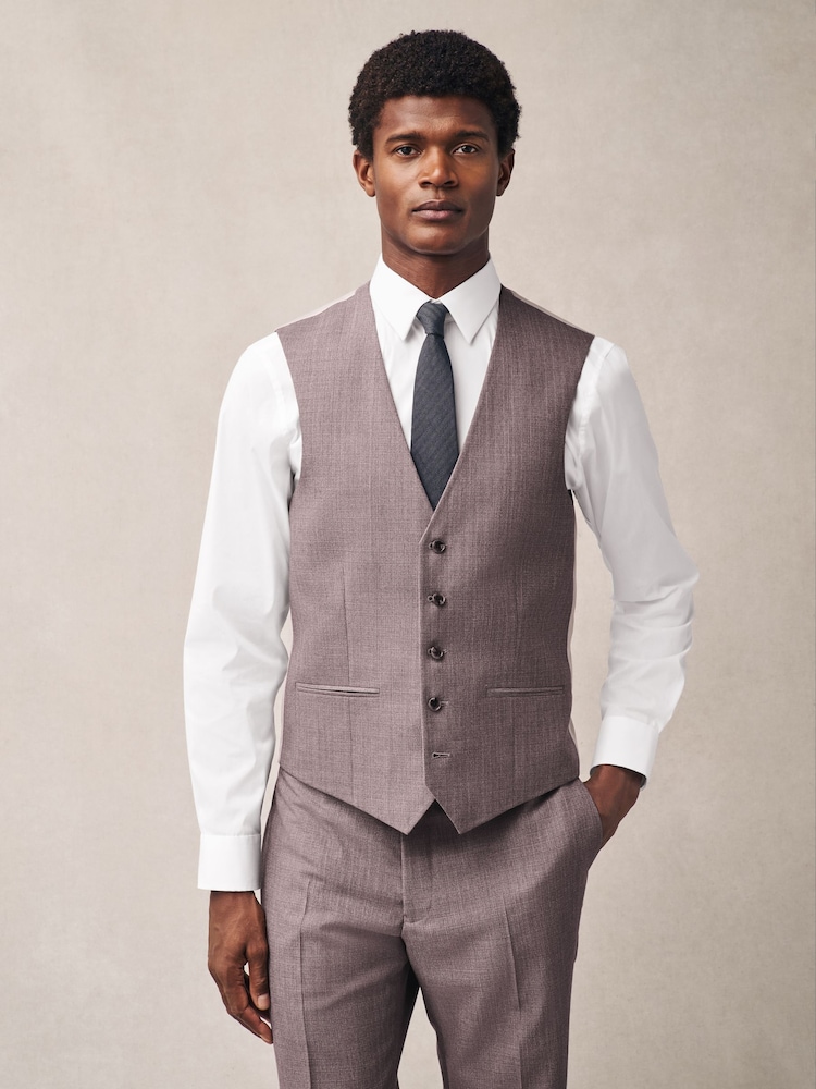Rose - Gilet de costume texturé - Image 1 of 4