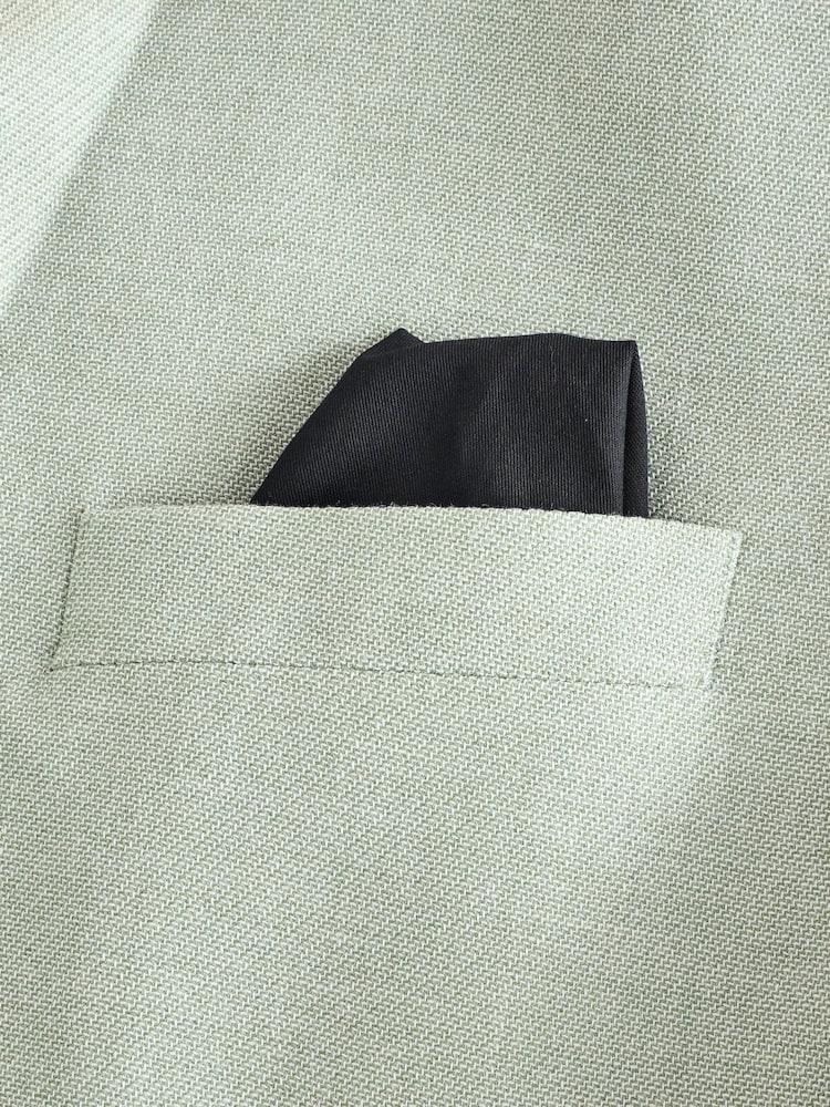 Vert - Veste de costume en lin Blend texturé - Image 8 of 9