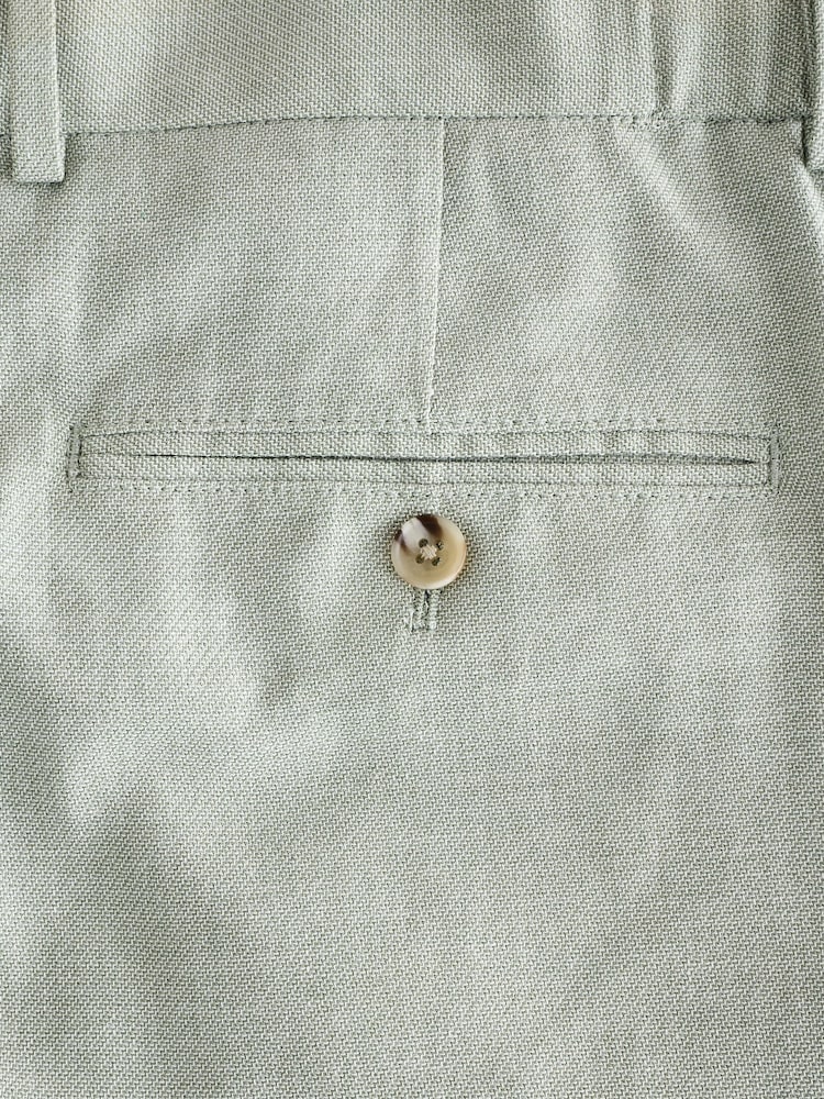 Green Linen Blend Texture Suit Trousers - Image 9 of 10