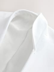 White Slim Fit Linen Blend Suit Jacket - Image 8 of 8