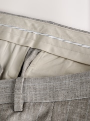 Stone Striped Linen Blend Tailored Fit Suit Trousers - Image 11 of 11