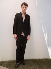 Black Slim Fit TENCEL™ Suit Jacket - Image 2 of 10