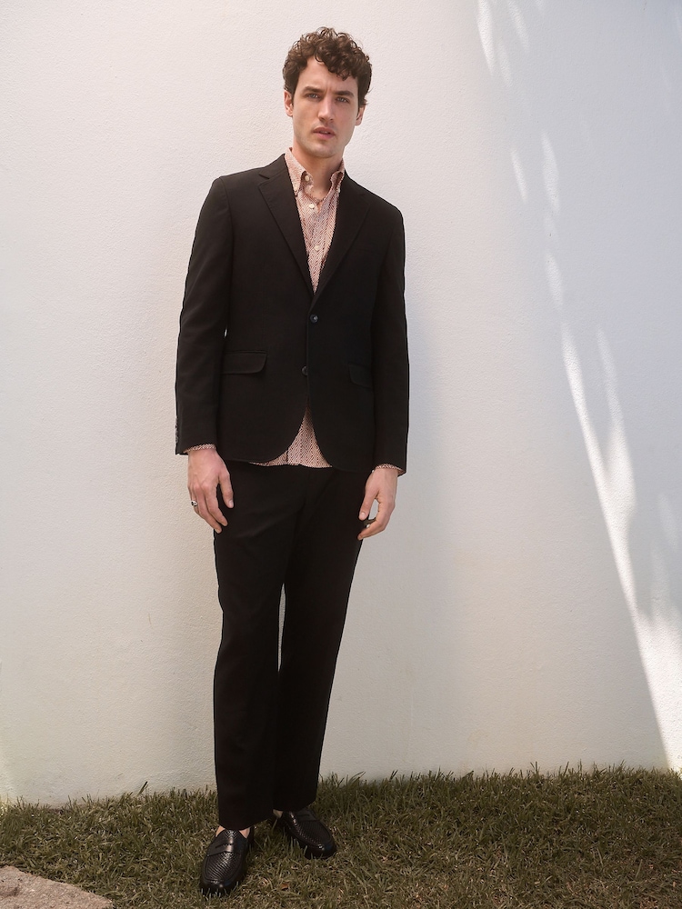 Black Slim Fit TENCEL™ Suit Jacket - Image 2 of 10