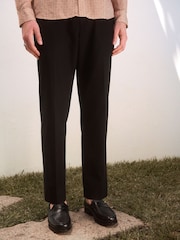 Black Slim Fit TENCEL™ Suit Trousers - Image 2 of 10