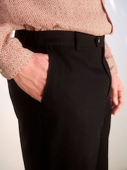 Black Slim Fit TENCEL™ Suit Trousers - Image 4 of 10