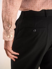 Black Slim Fit TENCEL™ Suit Trousers - Image 5 of 10