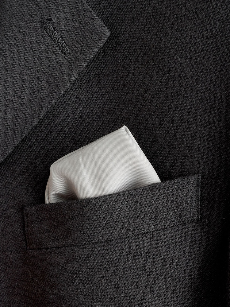 Black Slim Fit Linen-Blend Suit Jacket - Image 13 of 13 Black Slim Fit Linen-Blend Suit Jacket - Image 13 of 13