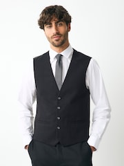 Черный - Linen Suit Waistcoat - Image 1 of 5