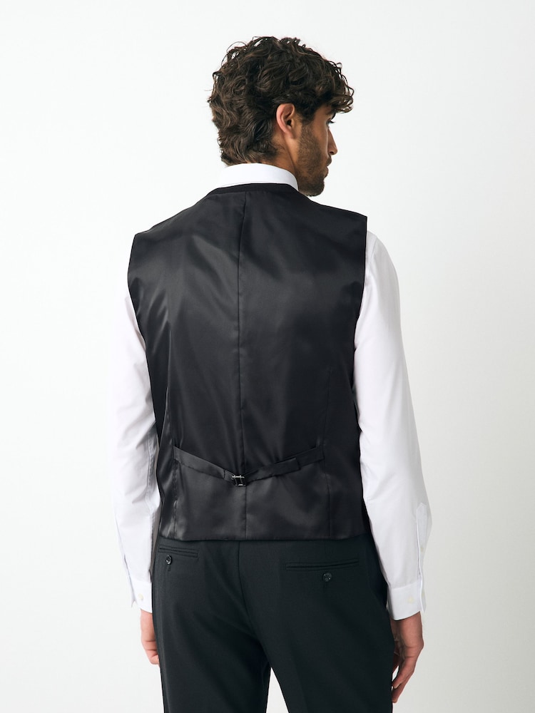 Черный - Linen Suit Waistcoat - Image 2 of 5