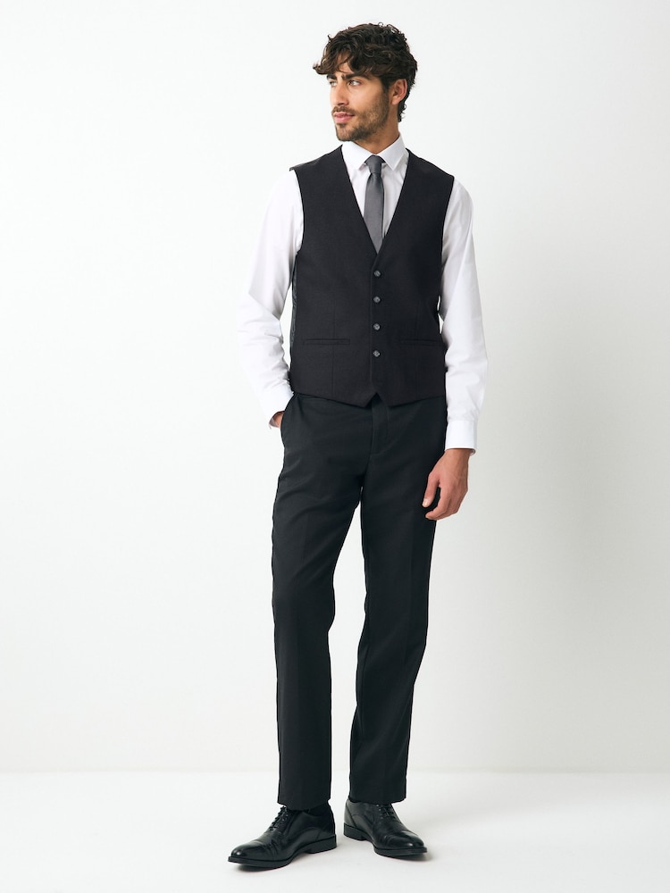 Noir - Gilet de costume en lin - Image 3 of 10