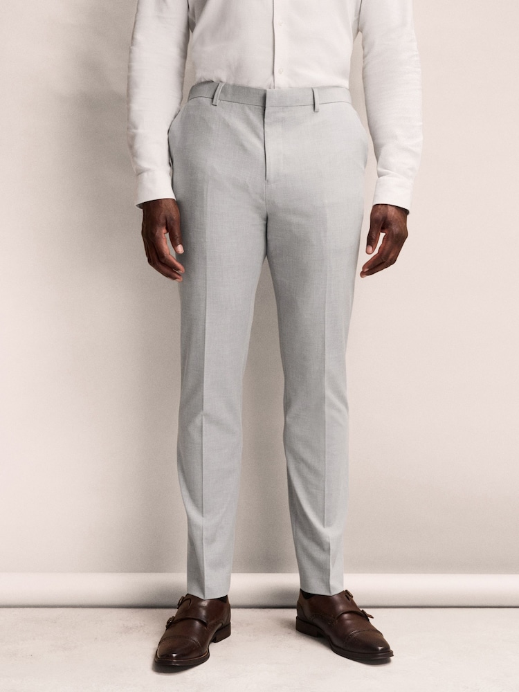 Gris - Slim Muscle Fit Motionflex Stretch Suit Trousers - Imagen 1 de 11