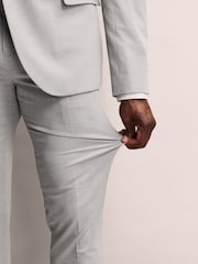 Gris - Slim Muscle Fit Motionflex Stretch Suit Trousers - Imagen 4 de 11