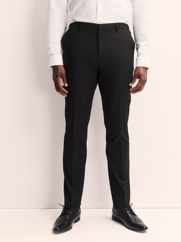 Negro - Slim Muscle Fit Motionflex Stretch Suit Trousers - Imagen 1 de 10