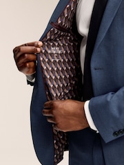 Blue Muscle Fit Motionflex Stretch Suit Jacket - Image 7 of 12
