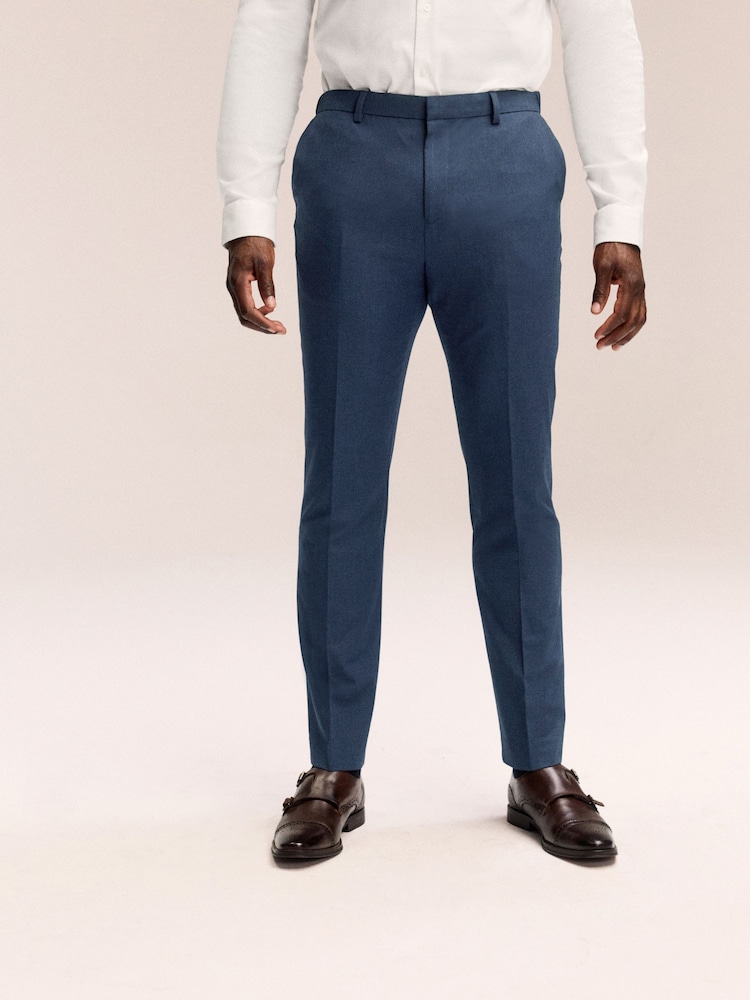 Azul - Slim Muscle Fit Motionflex Stretch Suit Trousers - Imagen 1 de 11