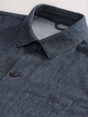 Синий - Denim Look Suit Shacket - Изображение 10 из 11