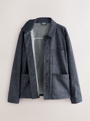Синий - Denim Look Suit Shacket - Изображение 11 из 11